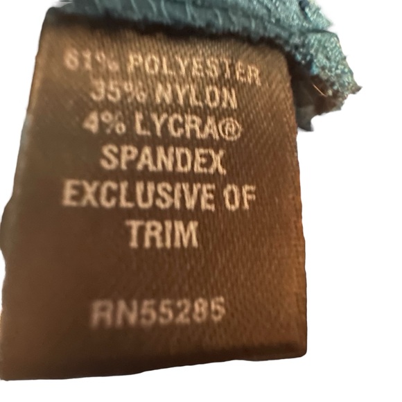 Express Designs Studio Short Sleeve Ruffled Empire Buckle Waist Zip Blouse M - Picture 9 of 11